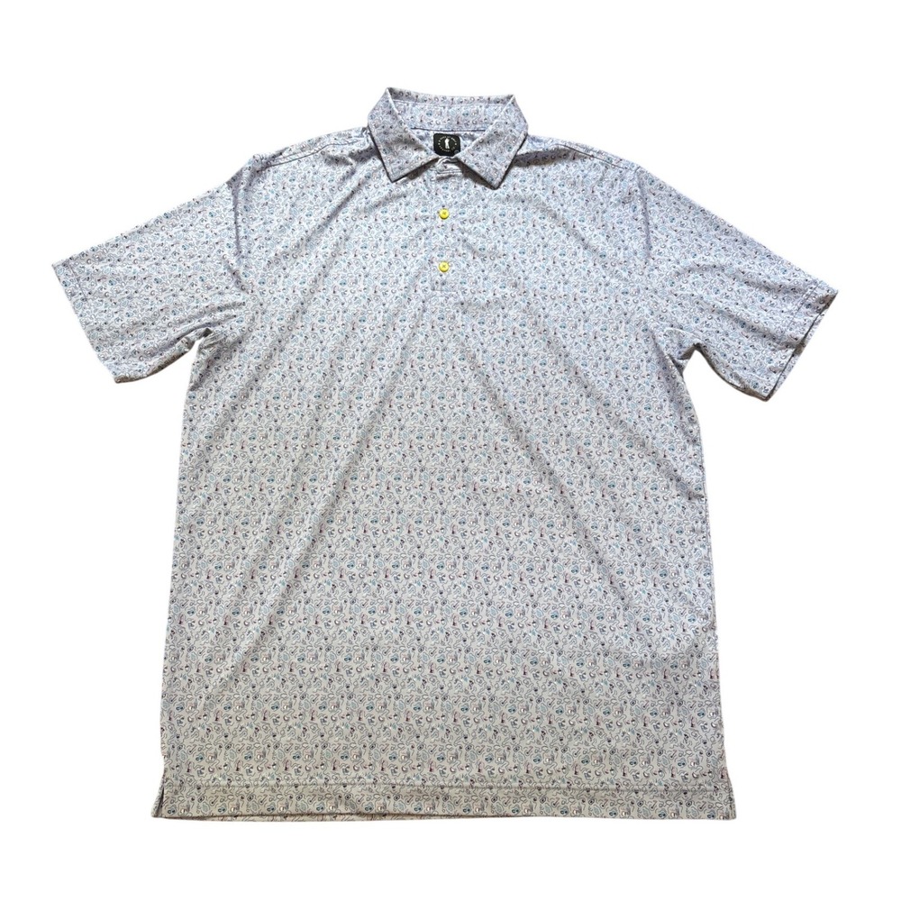 U Suck At Golf Polo Shirt Mens Large Purple Novelty Beverage Stretch‎ SIZE L
